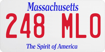 MA license plate 248ML0