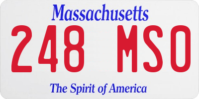 MA license plate 248MS0