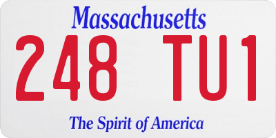 MA license plate 248TU1