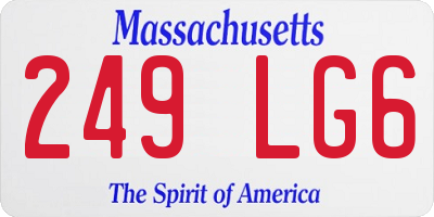 MA license plate 249LG6