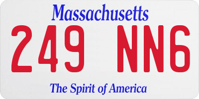 MA license plate 249NN6