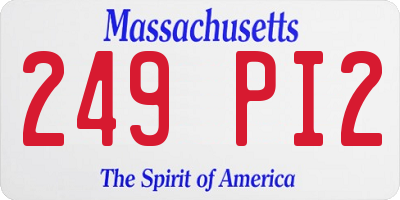 MA license plate 249PI2