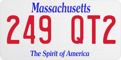 MA license plate 249QT2