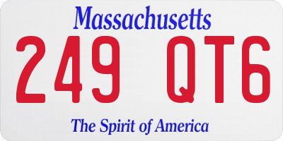 MA license plate 249QT6