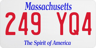 MA license plate 249YQ4