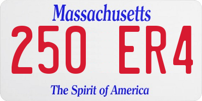 MA license plate 250ER4