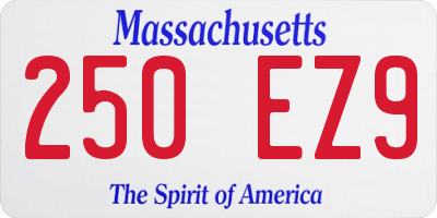 MA license plate 250EZ9