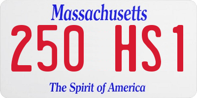 MA license plate 250HS1