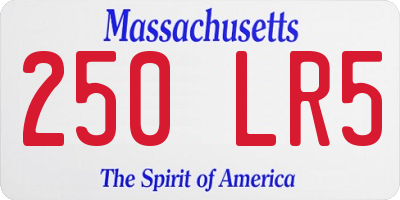 MA license plate 250LR5