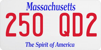 MA license plate 250QD2