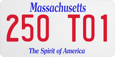 MA license plate 250TO1