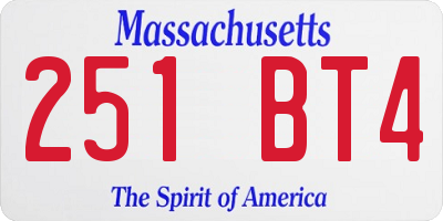 MA license plate 251BT4