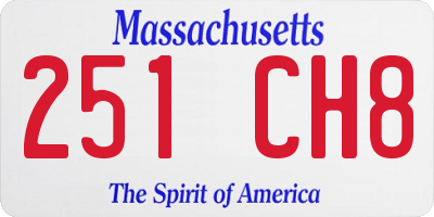 MA license plate 251CH8