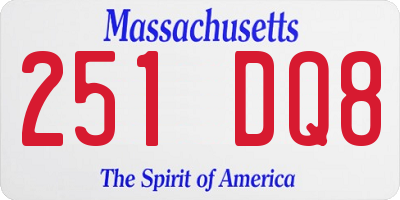 MA license plate 251DQ8
