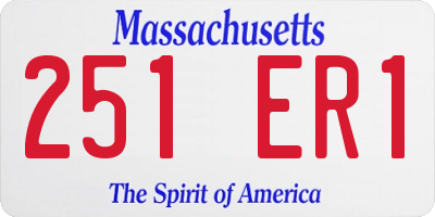 MA license plate 251ER1