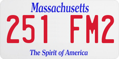 MA license plate 251FM2