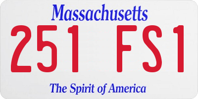 MA license plate 251FS1