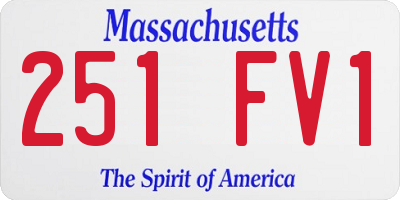 MA license plate 251FV1