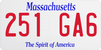 MA license plate 251GA6
