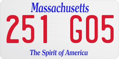 MA license plate 251GO5