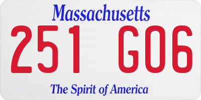 MA license plate 251GO6