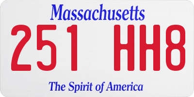 MA license plate 251HH8