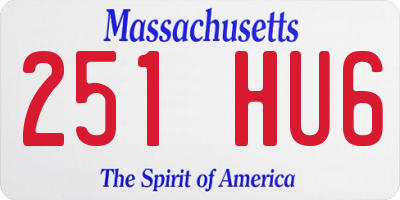 MA license plate 251HU6