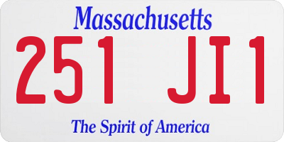 MA license plate 251JI1