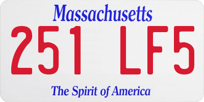 MA license plate 251LF5
