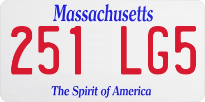 MA license plate 251LG5