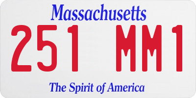 MA license plate 251MM1