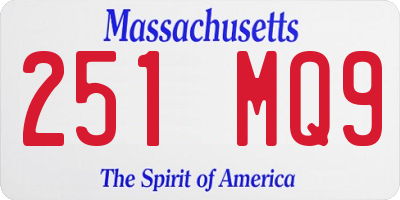 MA license plate 251MQ9
