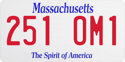 MA license plate 251OM1