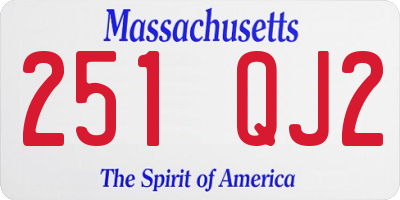 MA license plate 251QJ2