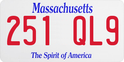 MA license plate 251QL9