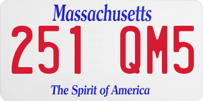 MA license plate 251QM5