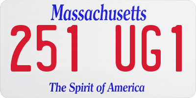 MA license plate 251UG1