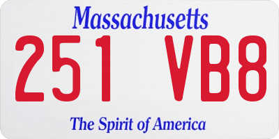 MA license plate 251VB8