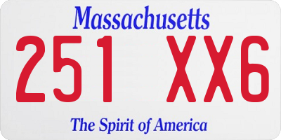 MA license plate 251XX6