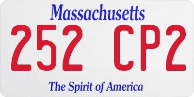 MA license plate 252CP2