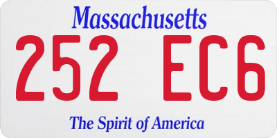 MA license plate 252EC6