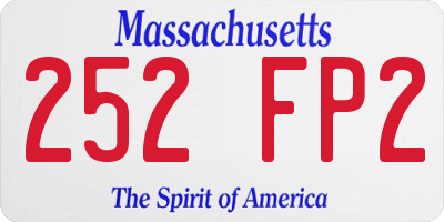 MA license plate 252FP2