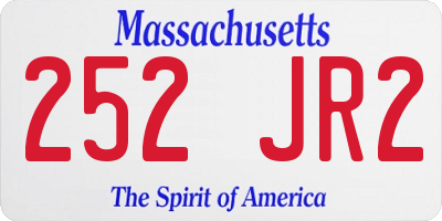 MA license plate 252JR2