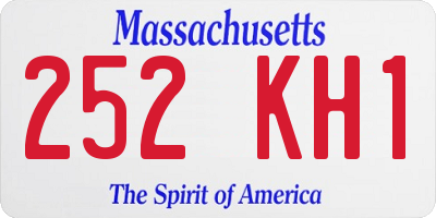 MA license plate 252KH1