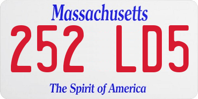 MA license plate 252LD5