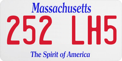 MA license plate 252LH5