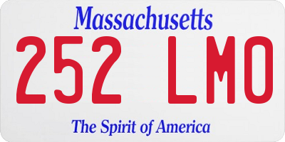 MA license plate 252LM0