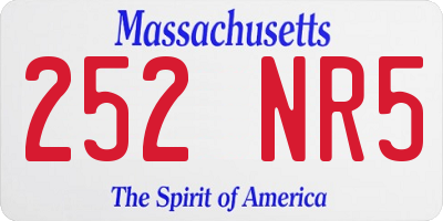 MA license plate 252NR5
