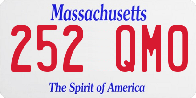 MA license plate 252QM0