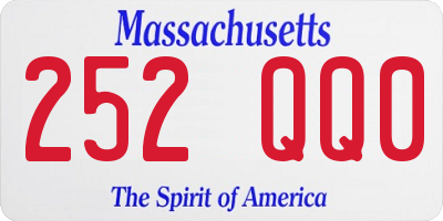 MA license plate 252QQ0